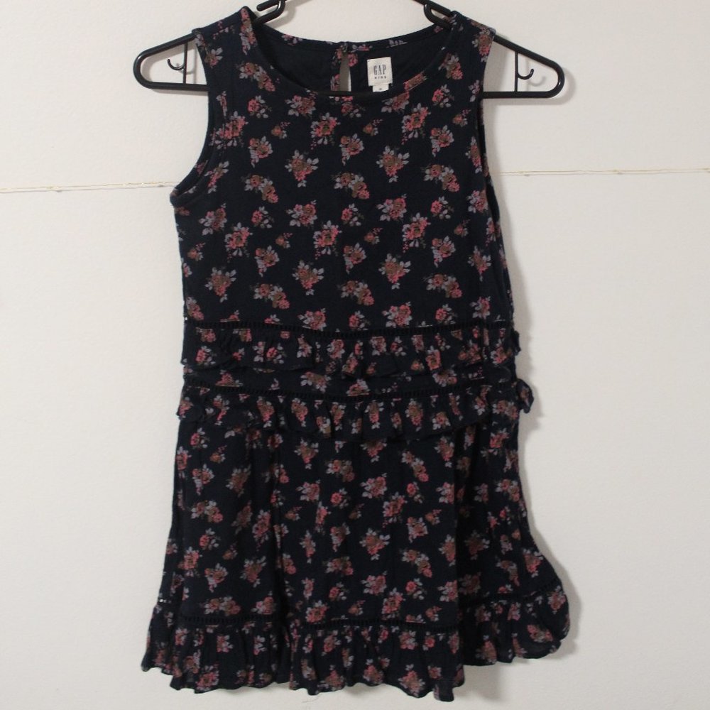 Gap Navy Blue Sleeveless Dress with Flowers